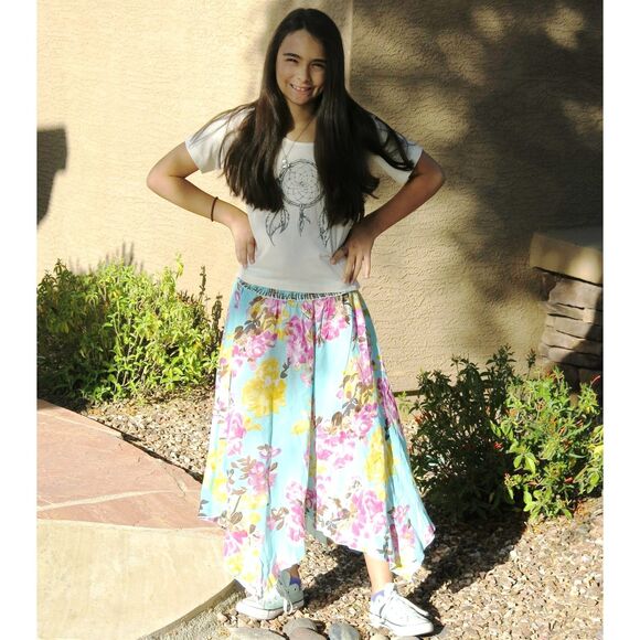 Jak & Peppar cream gray dream catcher crop top t-shirt short sleeve 10 12 14 16 - Picture 6 of 6